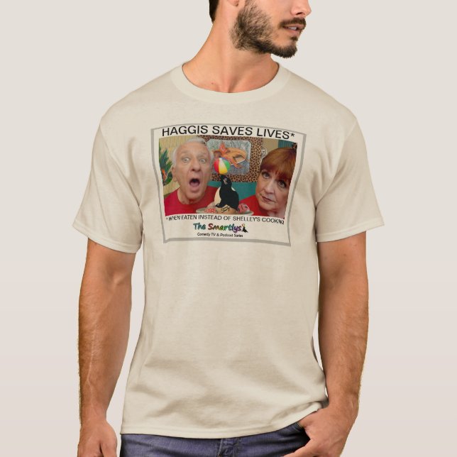 Haggis Saves Lives T-Shirt (Framsida)