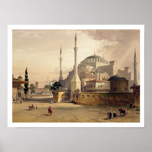 Haghia Sophia, plate 17: yttre sikt över mosq Poster (Framsidan)