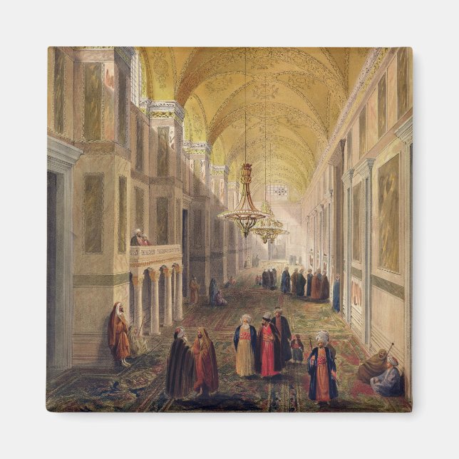 Haghia Sophia, plate 2: Narthex, ingraverad av L. Magnet (Framsidan)