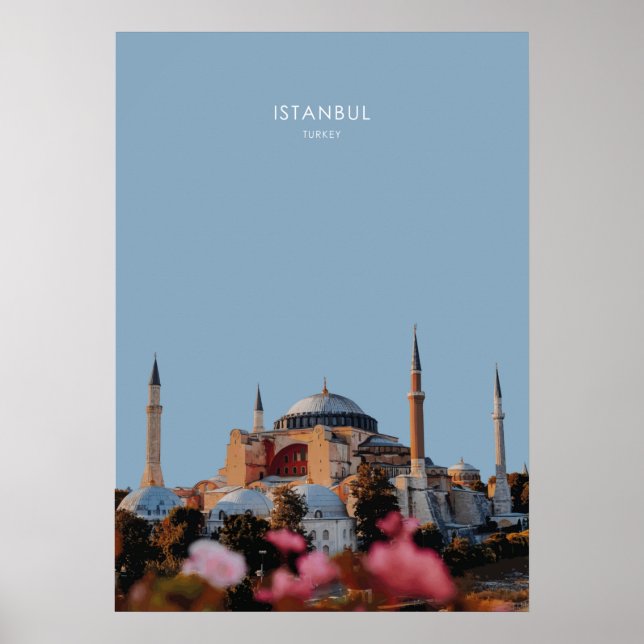 Hagia Sofia, Istanbul Travel Artwork Poster (Framsidan)