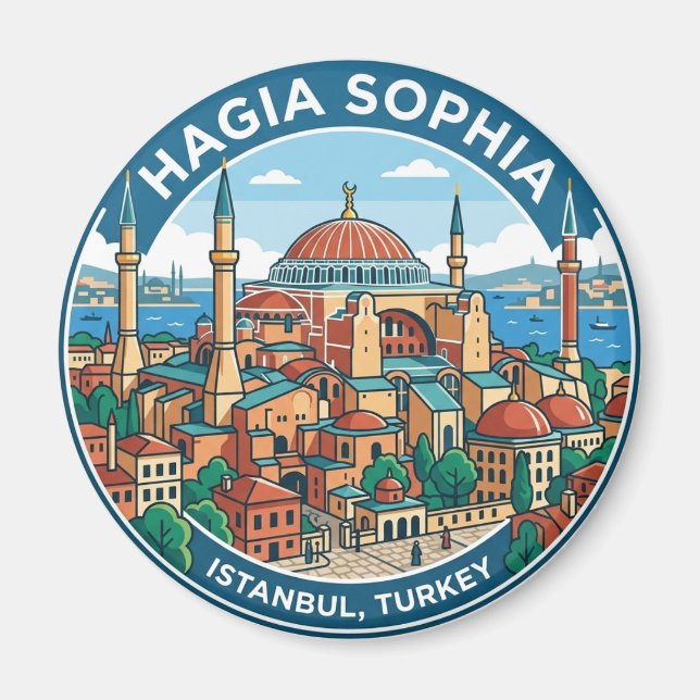 Hagia Sofia Turkiet Magnet (Framsidan)