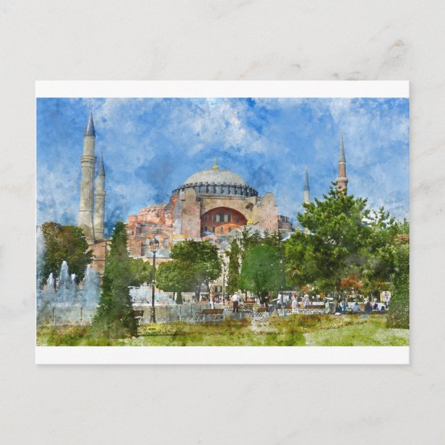 Hagia Sophia in Sultanahmet, Istanbul Vykort (Framsida)