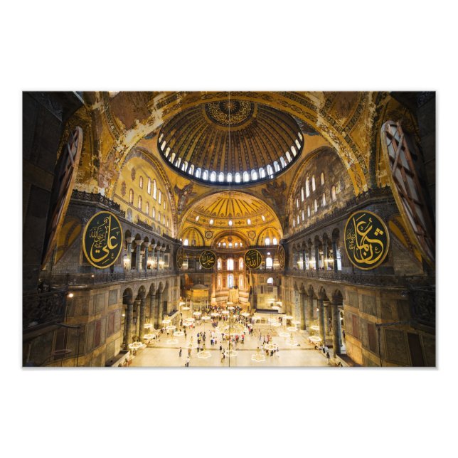 Hagia Sophia Insida i Istanbul Fototryck (Framsidan)