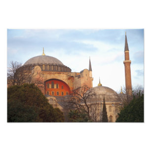 Hagia Sophia invigd av den bysantinska Fototryck