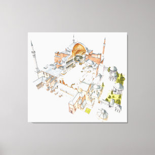 Hagia Sophia. Istambul Turquey. Canvastryck