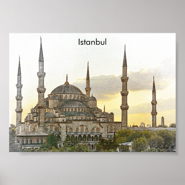 Hagia Sophia Istanbul Turkiet Architecture Poster (Framsidan)