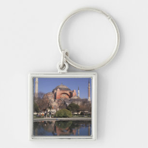 Hagia Sophia, Istanbul, Turkiet Fyrkantig Silverfärgad Nyckelring
