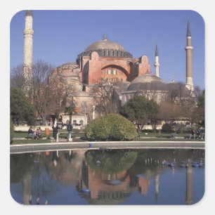 Hagia Sophia, Istanbul, Turkiet Fyrkantigt Klistermärke