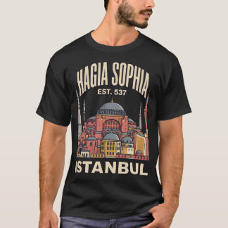Hagia Sophia Istanbul Turkiet Vintage Resemaffisch T Shirt