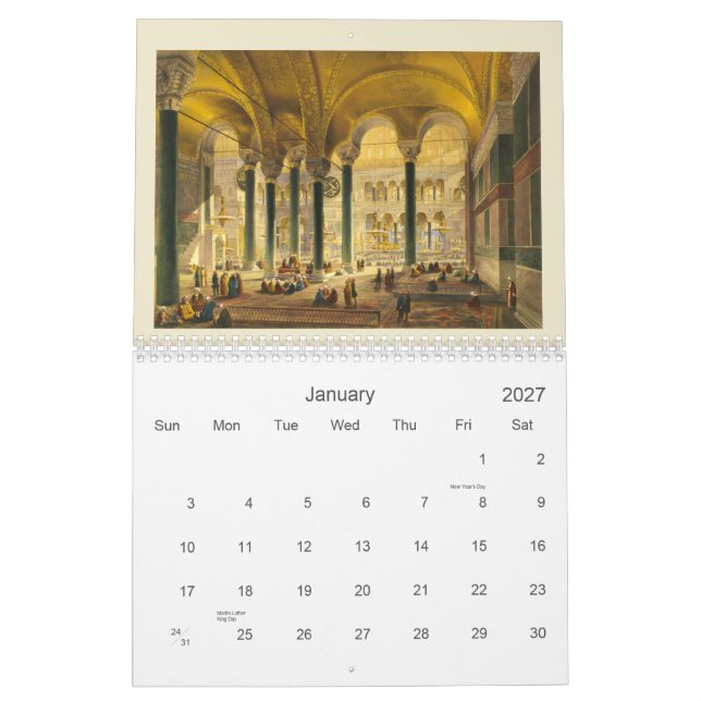 Hagia Sophia kalender (Jan 2027)
