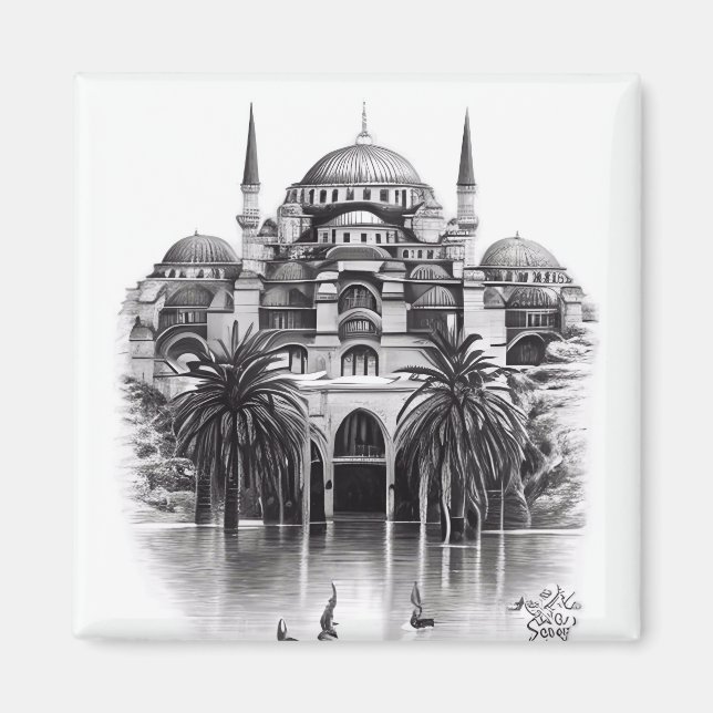 Hagia Sopya i Istanbul Turkey Magnet (Framsidan)