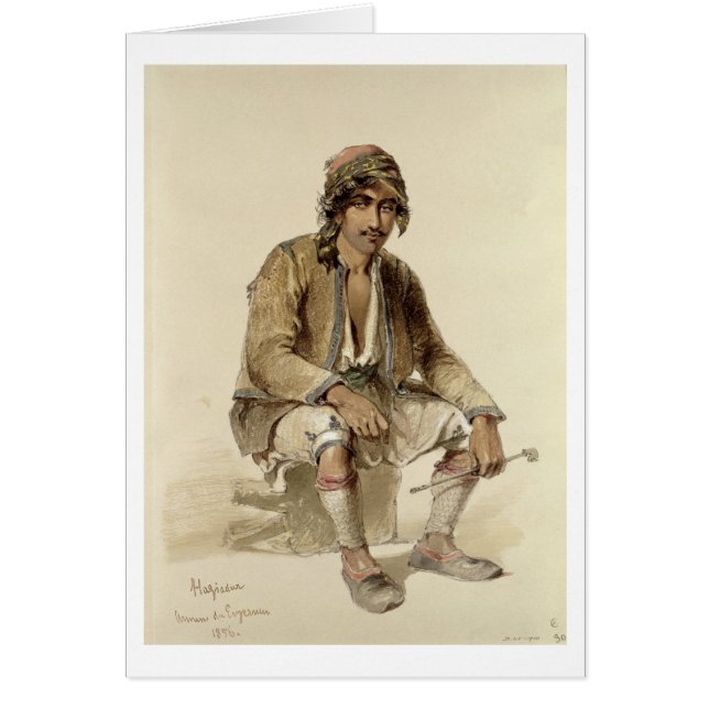 Hagiadur - från Erzerum, 1856 Hälsningskort (Framsidan)