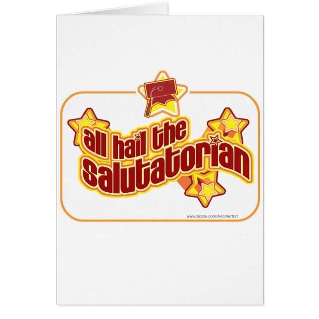 Hagla i salutatorian hälsningskort (Framsidan)