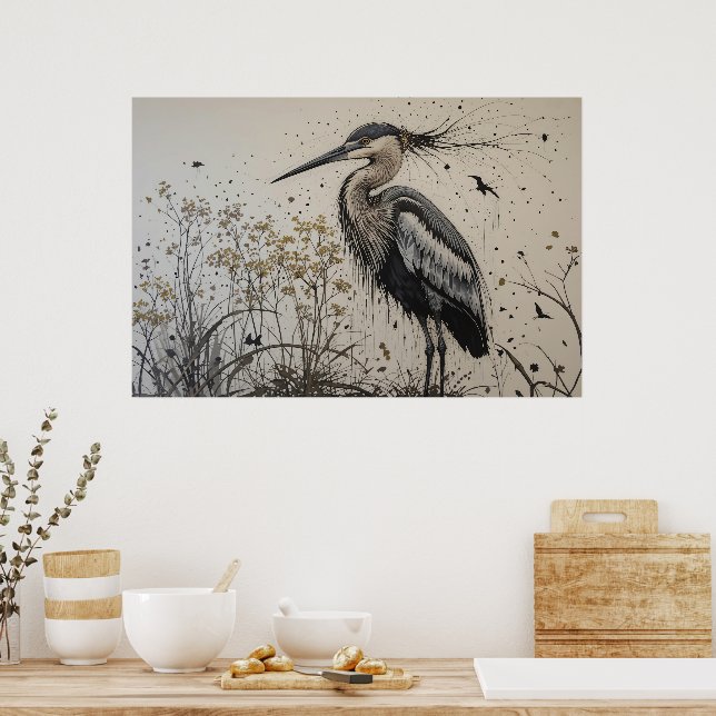 Hägrens elegans poster (Kök)
