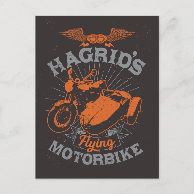 Hagrids flygmotorcykel inbjudan vykort (Framsida)