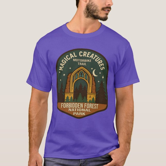 Hagrids Magiska Motorcykeläventyr Patch T Shirt (Framsida)