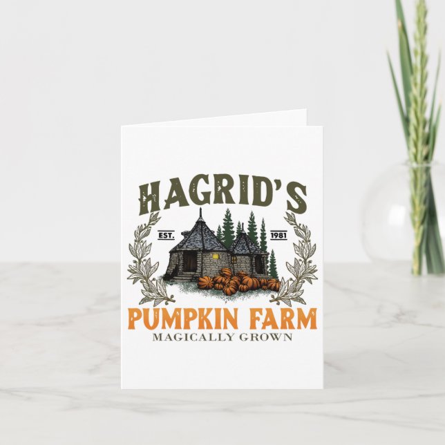 Hagrids Pumpkins Farm Grown Halloween Witch Spooky Kort (Framsida)