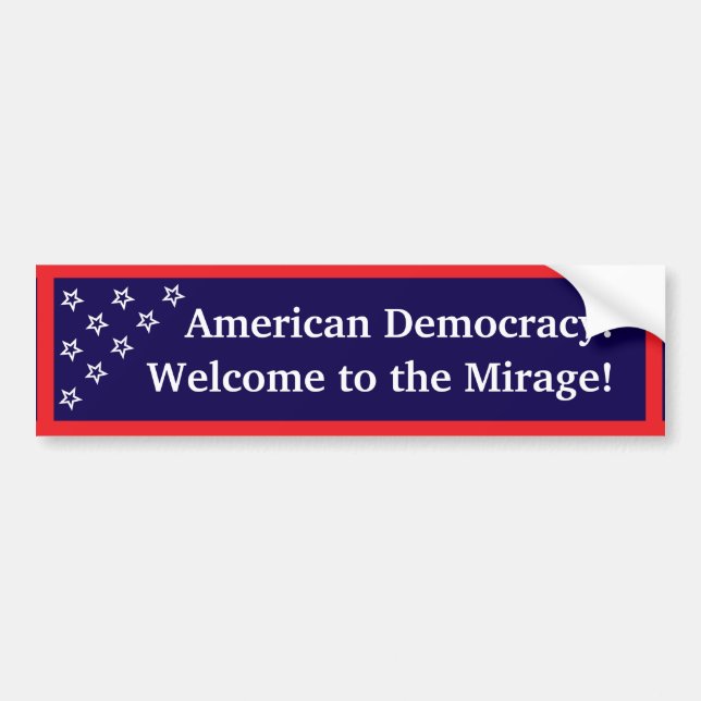 Hägring: Amerikansk demokrati dekal (Framsidan)