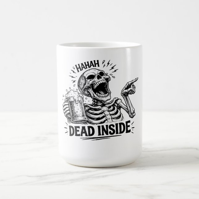 Haha Död Inuti Skelett Kaffemugg (Center)