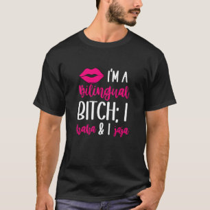 Haha Jaja Bilingual Latina English Spangl T Shirt