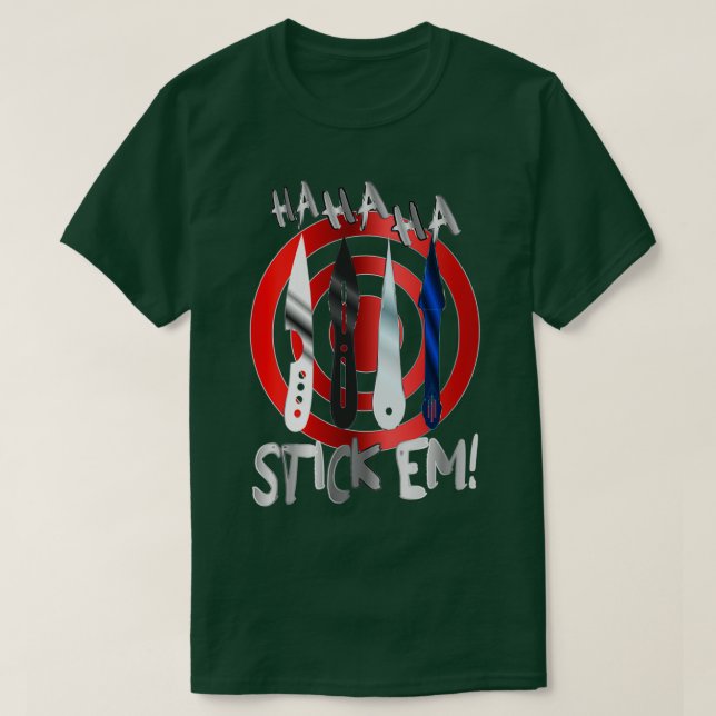 HaHa Stickem Throwing Knivar och Target Classic T Shirt (Design framsida)