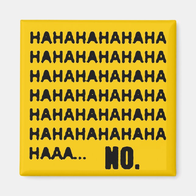 HAHAHA! NEJ MAGNET (Framsidan)