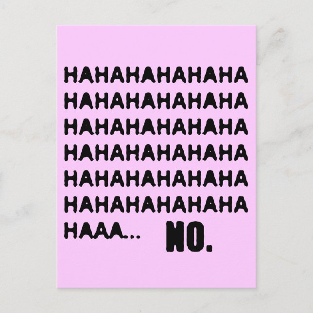 HAHAHA! NEJ VYKORT (Framsida)