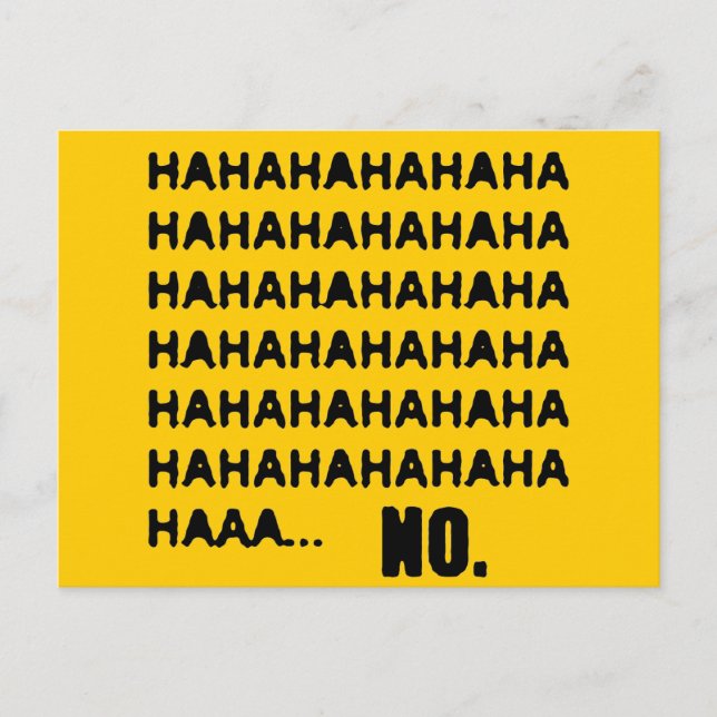 HAHAHA! NEJ VYKORT (Framsida)