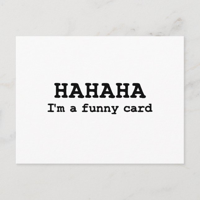 Hahaha roligt vykort (Framsida)