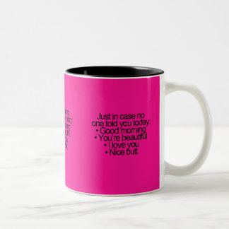 HAHAHAGOOD MORGON DU ÄR BEAUTIFUL KÄRLEK DU ÄR Två-Tonad MUGG