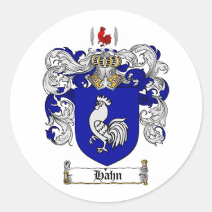 HAHN-FAMILJVAPENSKÖLD - HAHN-VAPENSKÖLD RUNT KLISTERMÄRKE