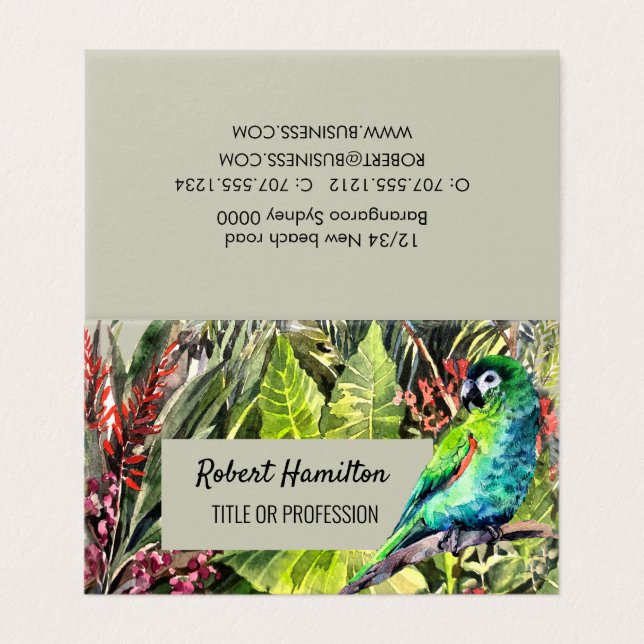Hahn's Macaw parrot vattenfärgsmålning Kort (Utsida ovikt)