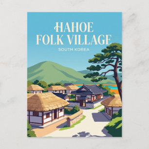 Hahoe folkby South Korea Vykort