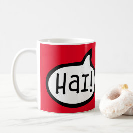 Hai! Hej i Manx, Isle of Man Kaffemugg