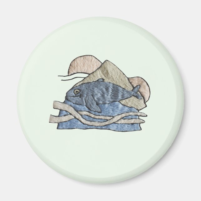 Hai im Stickdesign Magnet (Framsidan)