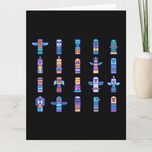 Haida Animals Native Canadian Native Pride Kort (Framsida)