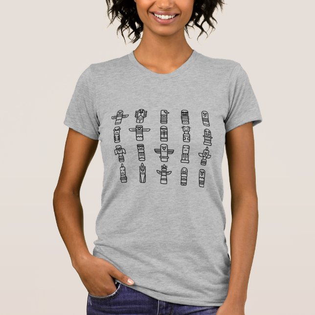 Haida Animals Native Indians Haida IndiGurus T Shirt (Framsida)