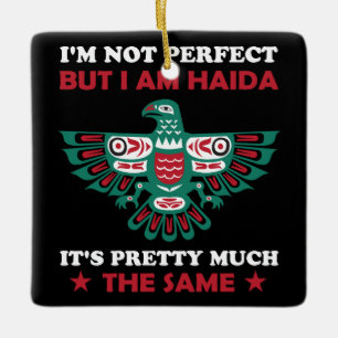 Haida Eagle Haida Nation Native American Gift Idea Julgransprydnad Keramik