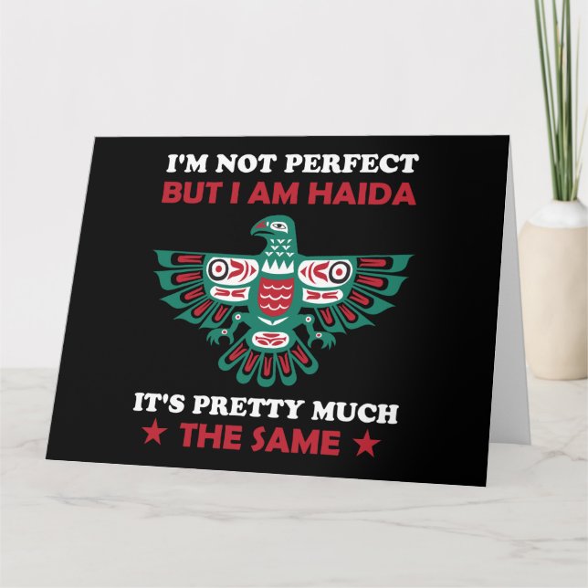 Haida Eagle Haida Nation Native American Gift Idea Kort (Framsida)