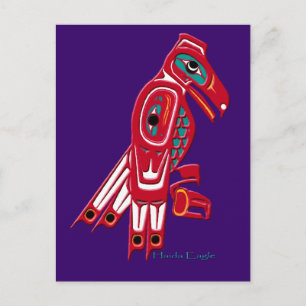 Haida Eagle Native American Wildlife Design Vykort