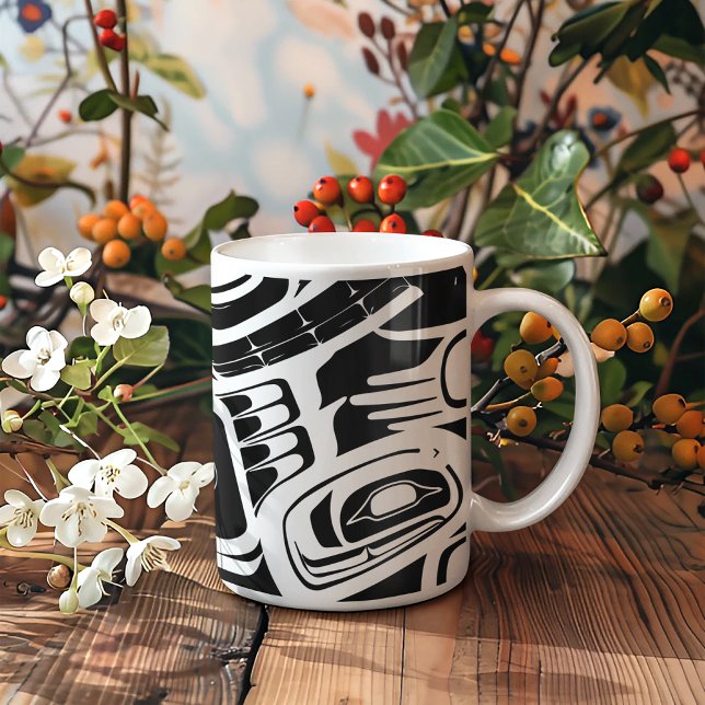 Haida Eagle Thunderbird Northwest Columbia Kaffemugg (Skapare uppladdad)