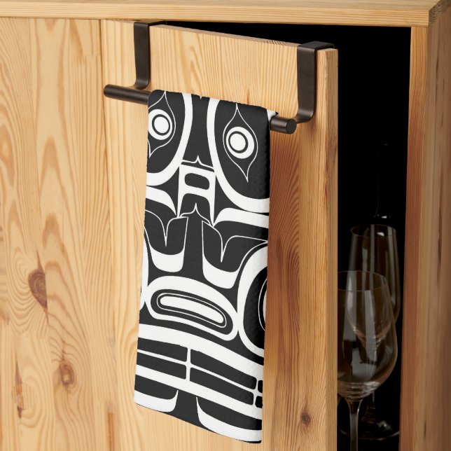 Haida Eagle Thunderbird Northwest Columbia Kökshandduk (Thirds Fold)