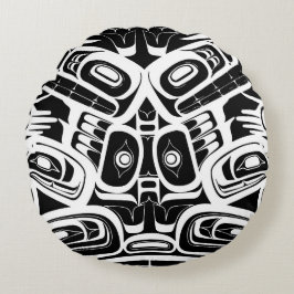Haida Eagle Thunderbird Northwest Columbia Rund Kudde