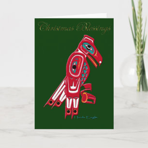 HAIDA EGLE Julafton Blessings-kortet för jultomte Helgkort