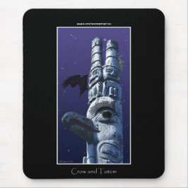 Haida First Nation Totem Pole & Kråka Mousepad Musmatta