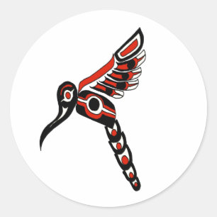 Haida Humming Bird Runt Klistermärke