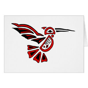 haida hummingbird hälsningskort