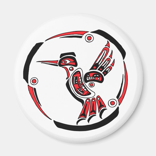 Haida Hummingbird Magnet (Framsidan)