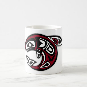 Haida Orca Northwest Kusten Killer Whale Art Kaffemugg