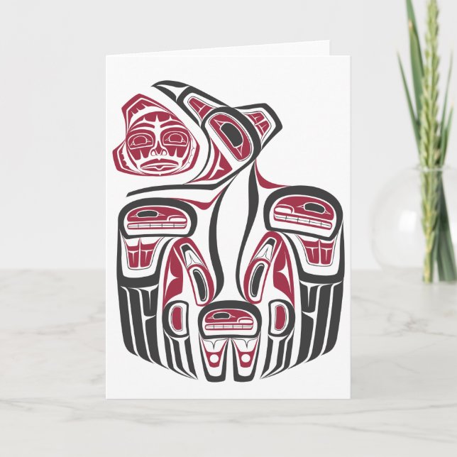 Haida Raven Design Kort (Framsida)